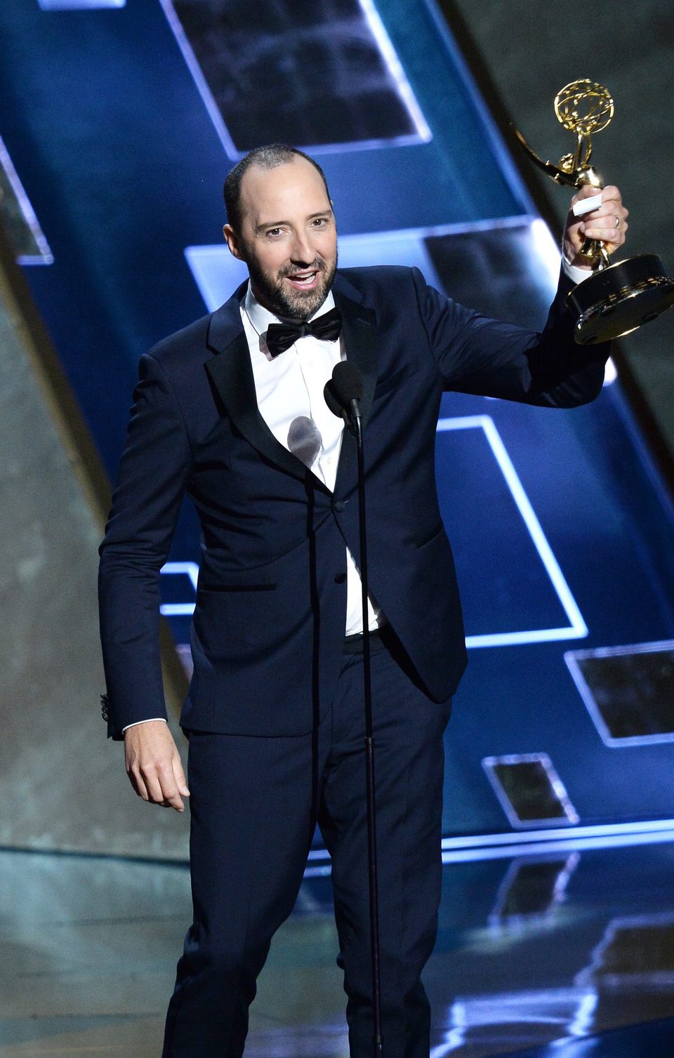 Tony Hale receiving the 2015 Emmy Award