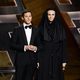 Andy Samberg and Jane Lynch at the 2015 Emmy Awards