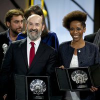 Javier Camara, Silver Shell for Best Actor for the film 'Truman', and Yordanka Ariosa, Silver Shell for Best Actress for the film 'El Rey de la Habana (The