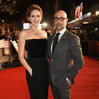 Stanley Tucci and his wife Felicity Blunt in 'The Hunger Games: Mockingjay - Part 2' London premiere