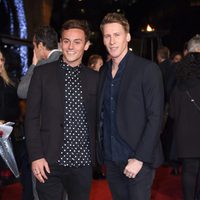 Tom Daley and Dustin Lance Black, in 'The Hunger Games: Mockingjay - Part 2' London premiere