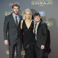 Liam Hemsworth, Jennifer Lawrence and Josh Hutcherson at 'The Hunger Games: Mockingjay - Part 2' premiere in Madrid