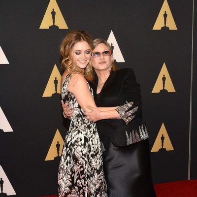 Billie Lourd and Carrie Fisher in Governor's Awards 2015