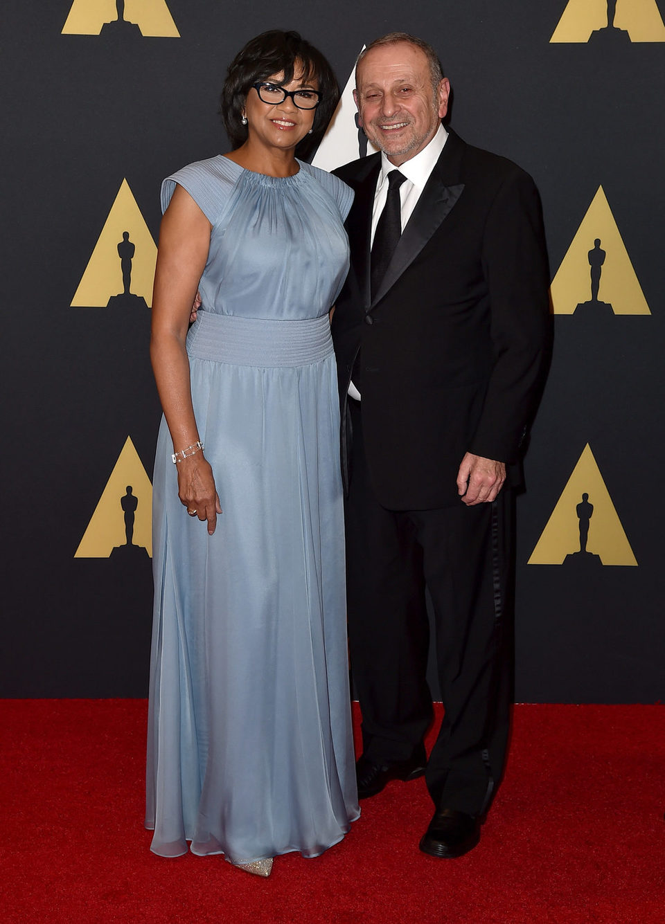 Cheryl Boone Isaacs and her husband in Governor's Awards 2015