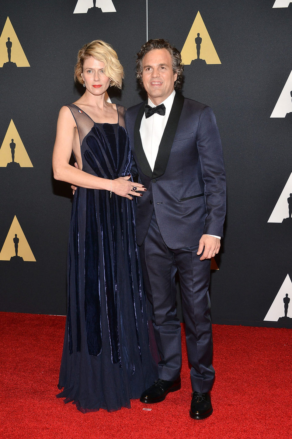 Mark Ruffalo and his wife in Governor's Awards 2015