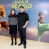 Peter Sohn and Denise Ream attends 'The Good Dinosaur' presentation in Madrid