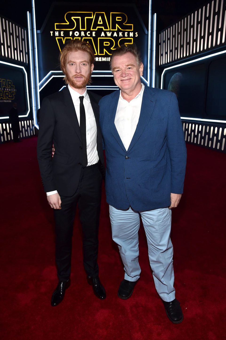 Domhnall and Brendan Gleeson in the 'Star Wars: The Force Awakens' Premiere