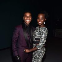 John Boyega and Lupita Nyong'o in the 'Star Wars: The Force Awakens' Premiere