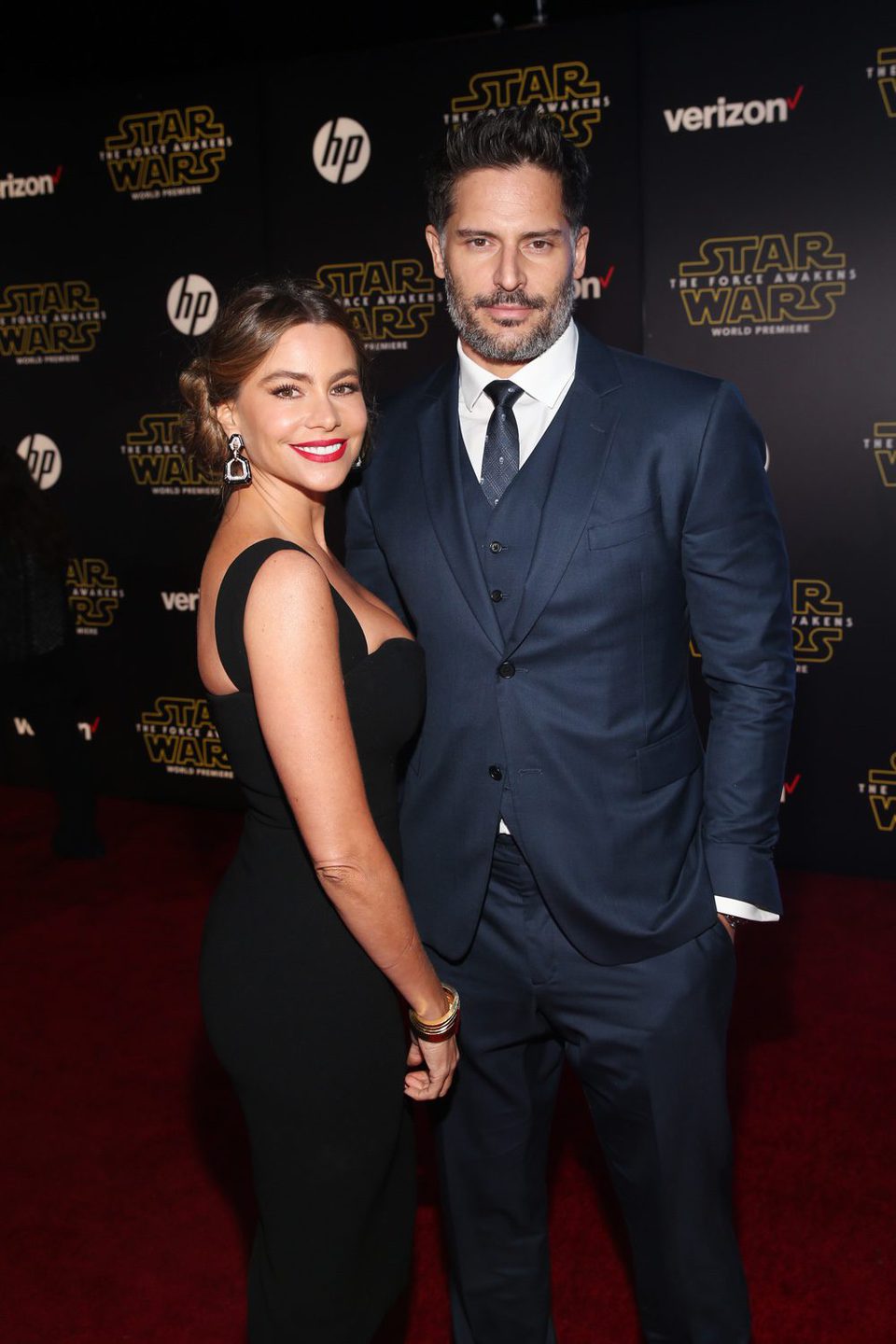 Sofía Vergara and Joe Managaniello in the 'Star Wars: The Force Awakens' Premiere