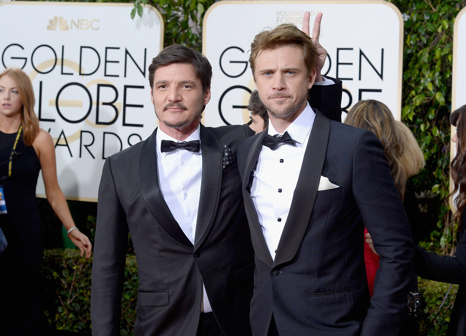 Pedro Pascal and Boyd Holbrook at the 2016 Golden Globes red carpet