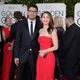 Emmy Rossum and Sam Esmail at the 2016 Golden Globes red carpet