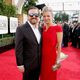 Ricky Gervais and Jane Fallon at the 2016 Golden Globes red carpet