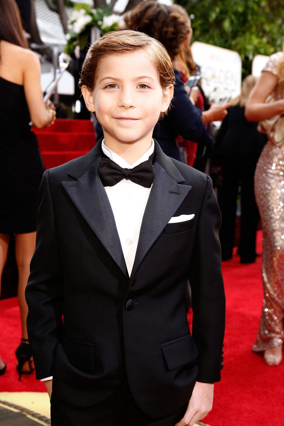 Jacob Tremblay at the 2016 Golden Globes red carpet