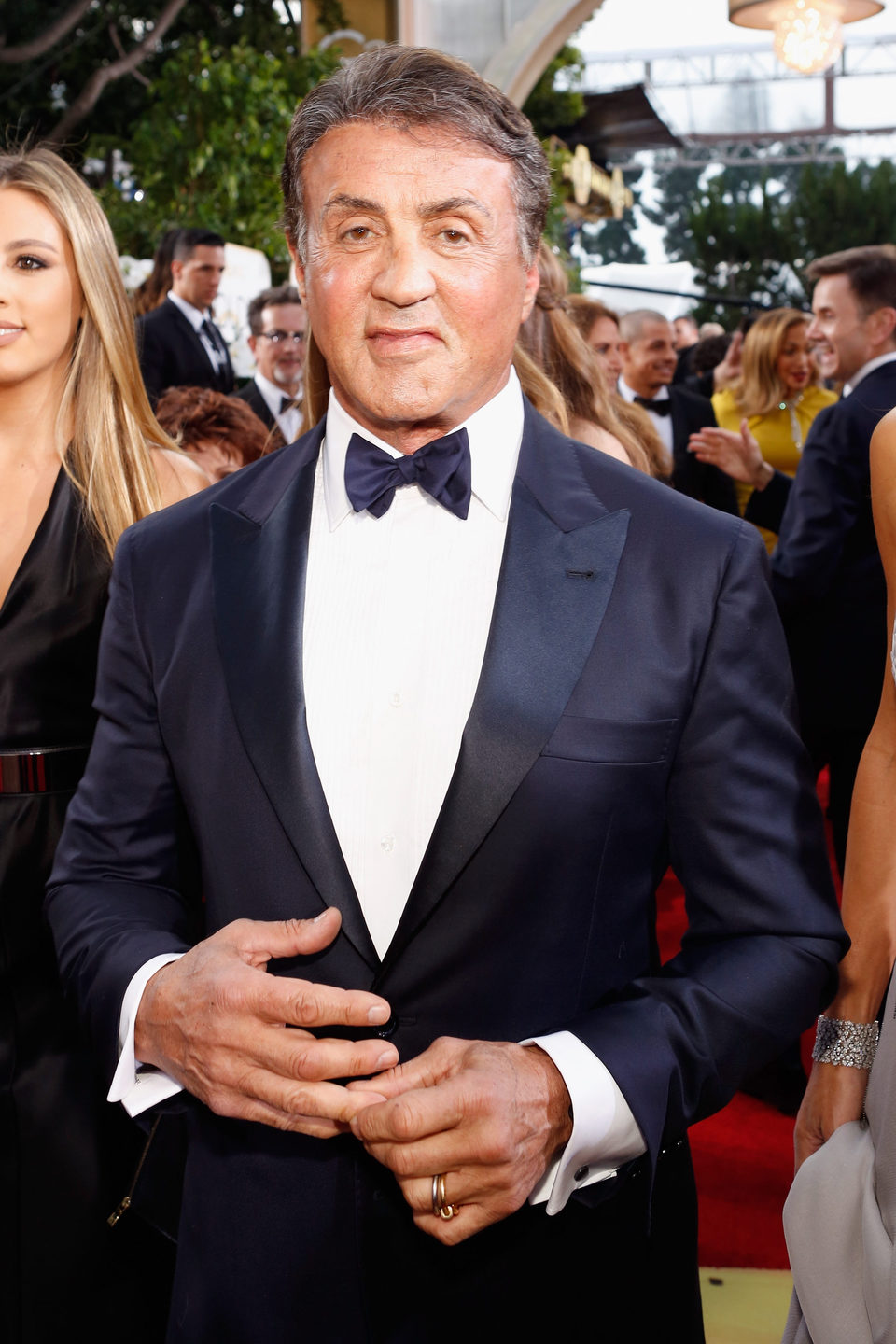 Sylvester Stallone at the 2016 Golden Globes red carpet