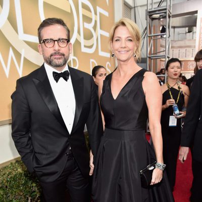 Steve Carell and Nancy Carell at the 2016 Golden Globes red carpet