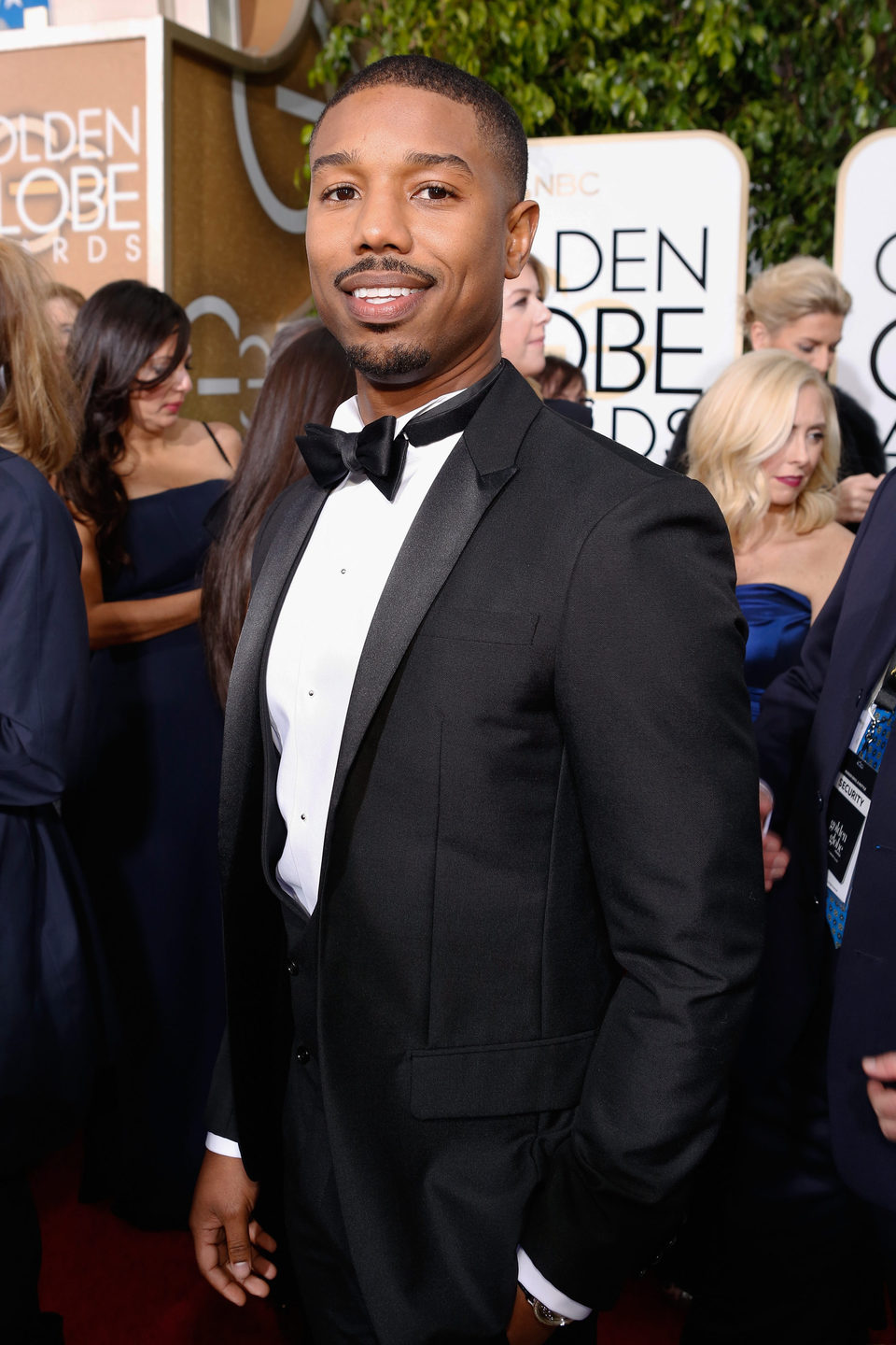 Michael B. Jordan at the 2016 Golden Globes red carpet