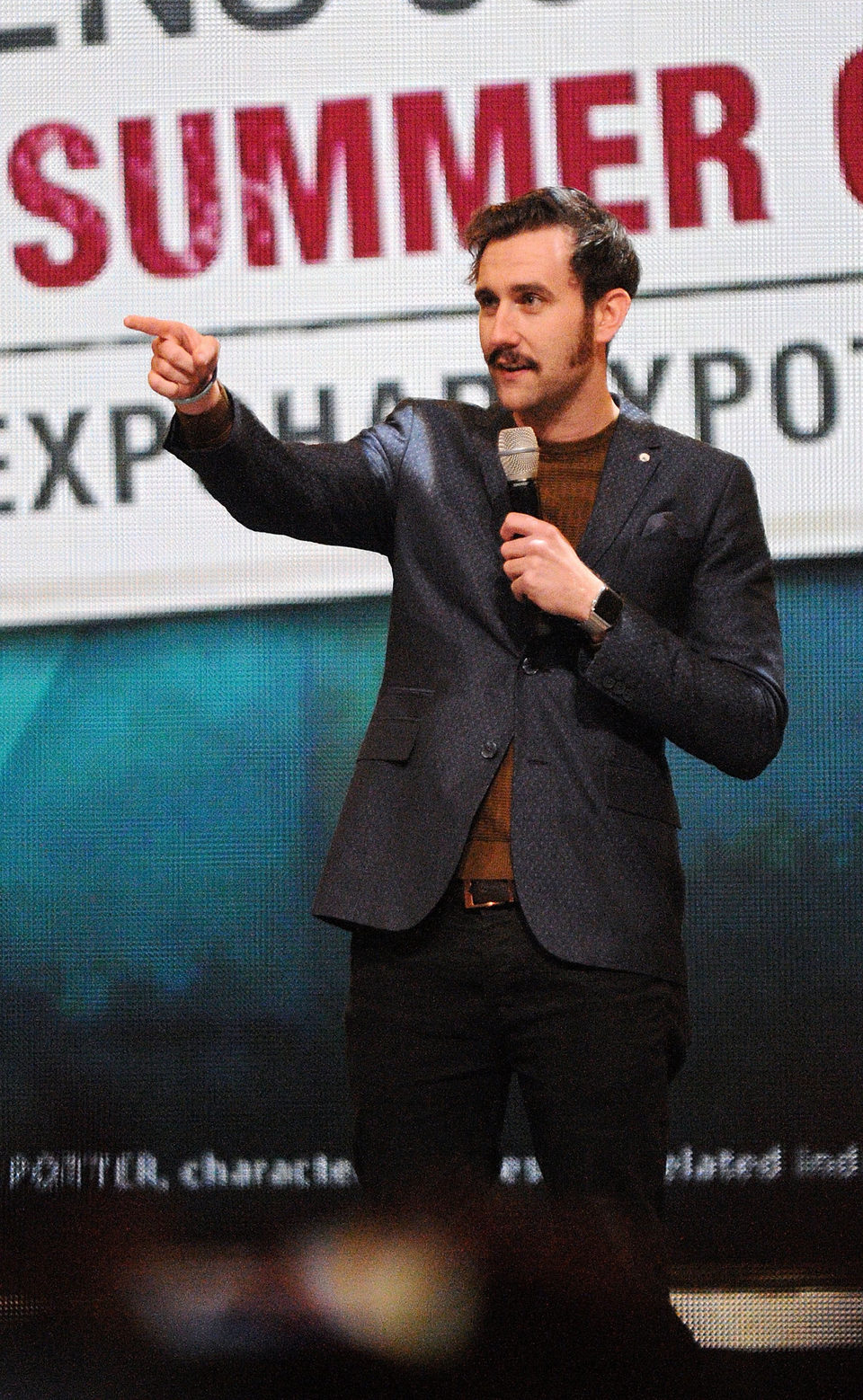 Matthew Lewis on stage at the event