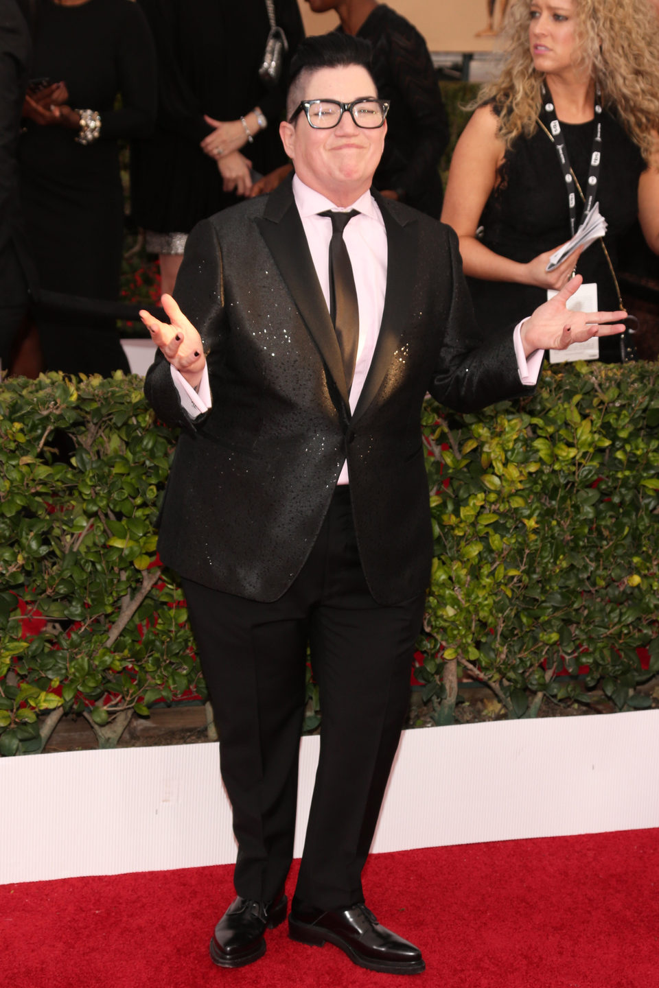 Lea DeLaria in red carpet of SAG Awards 2016