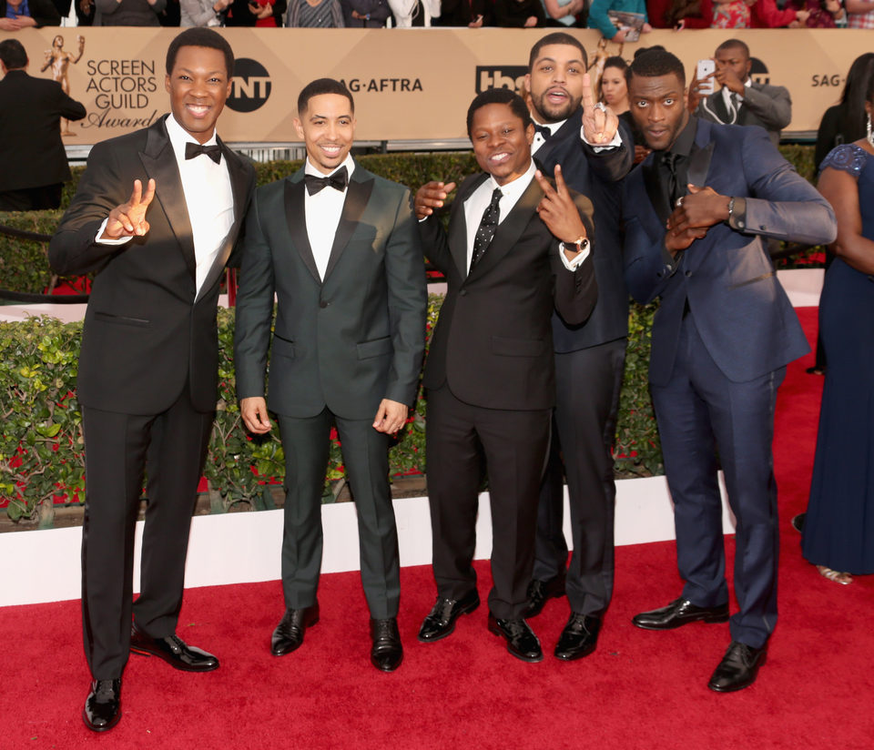 'Straight Outta Compton' cast in red carpet of SAG Awards 2016