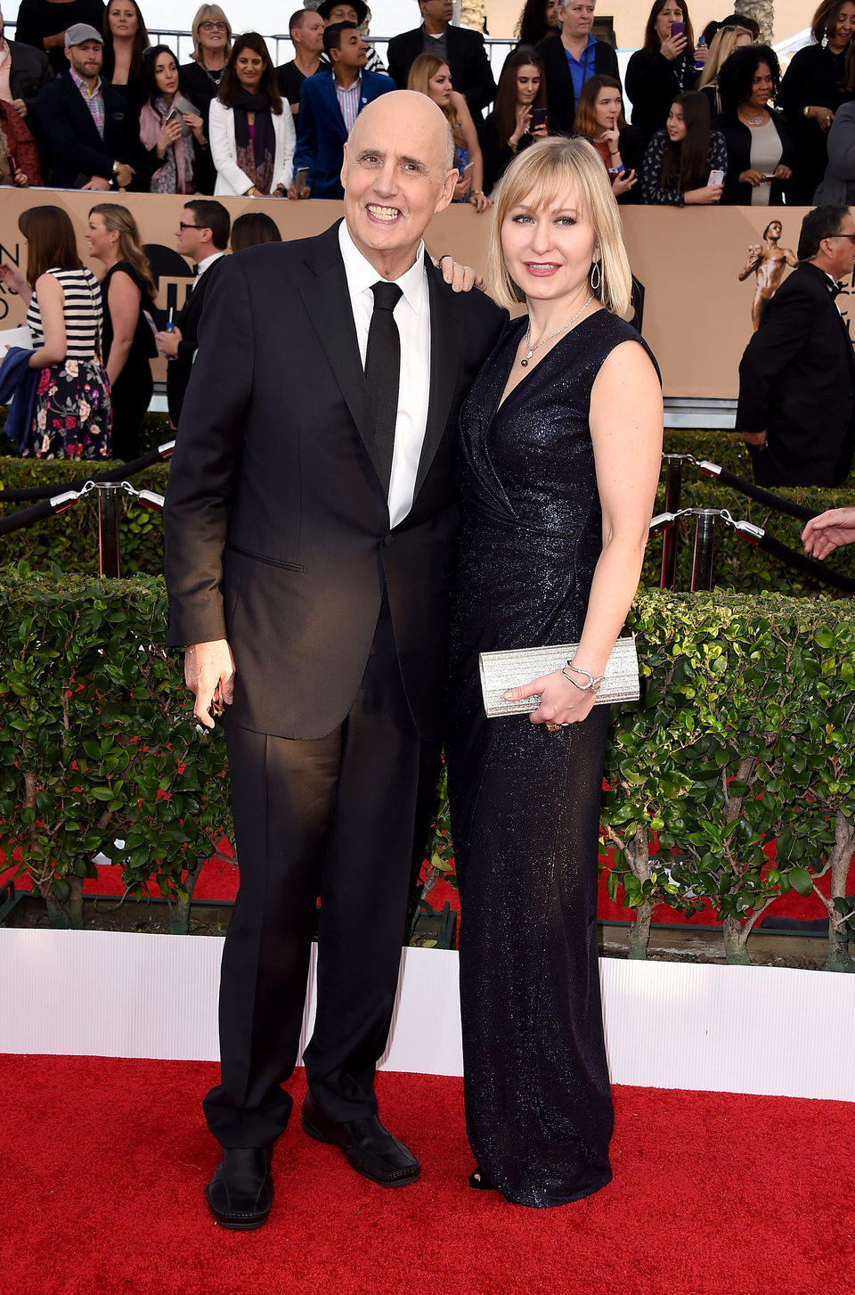 Jeffrey Tambor and Kasia Ostlun at the SAG Awards 2016 red carpet