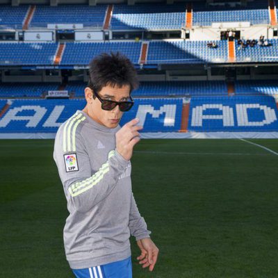 Derek Zoolander strikes a pose at Santiago Bernabéu stadium