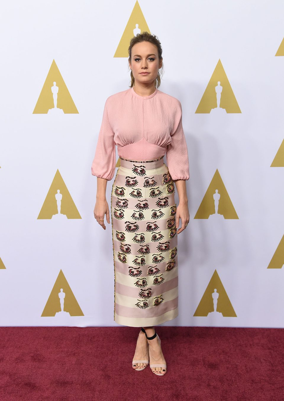 Brie Larson at the Oscar 2016 nominees luncheon