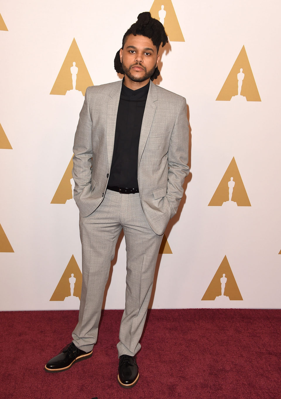 The Weeknd at the Oscar 2016 nominees luncheon