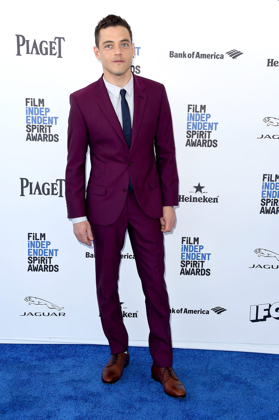 Rami Malek at 2016 Independent Spirit Awards red carpet