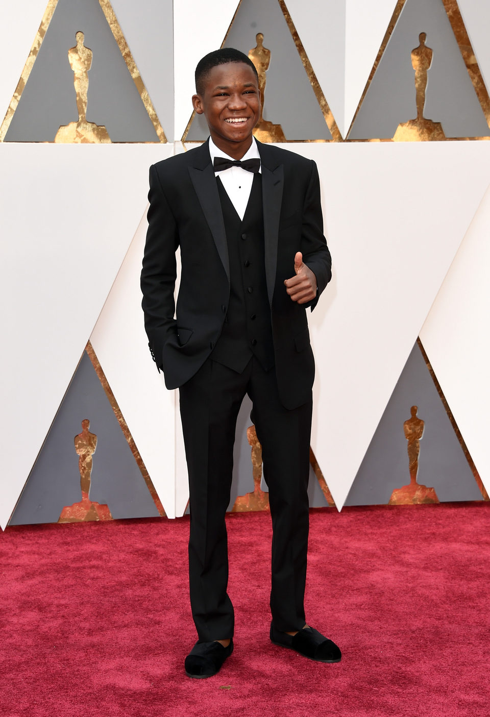 Abraham Attah at the Oscars 2016 red carpet