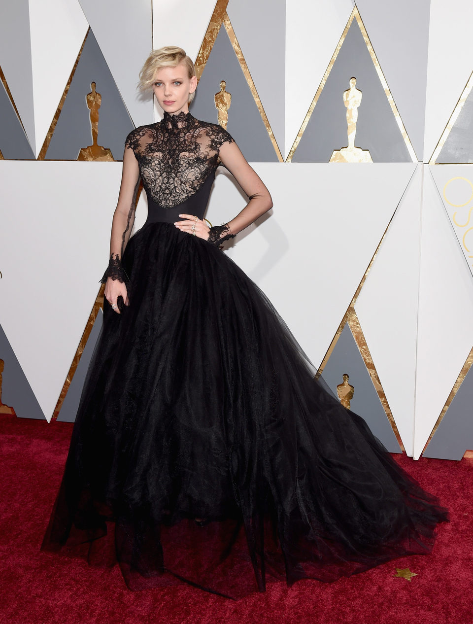 Dorith Mous at the Oscars 2016 red carpet