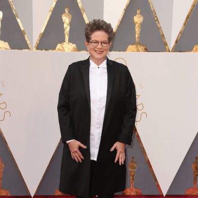 Phyllis Nagy at the Oscars 2016 red carpet