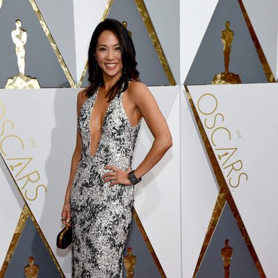 Diane Mizota at the Oscars 2016 red carpet