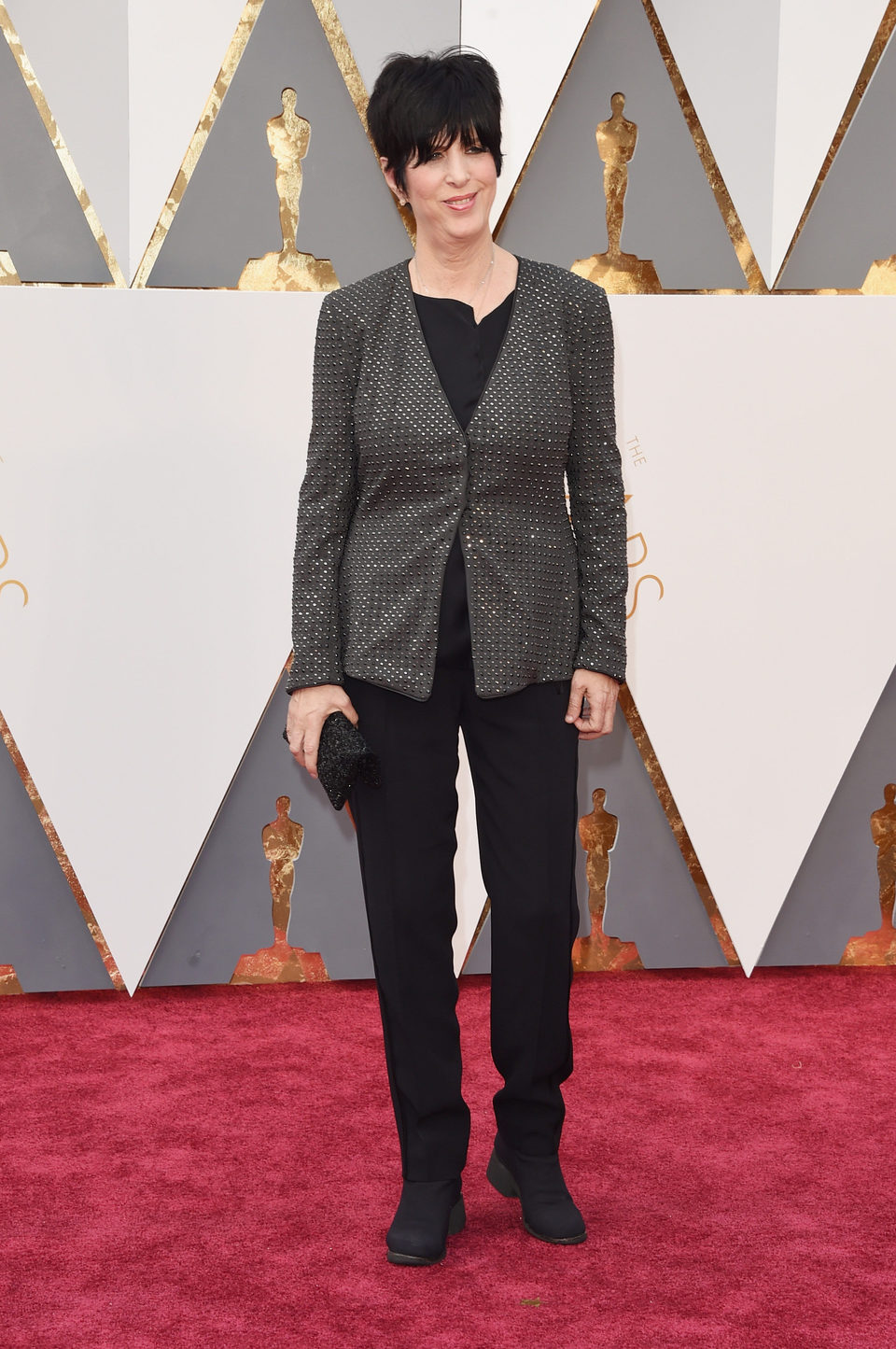 Diane Warren at the Oscars 2016 red carpet