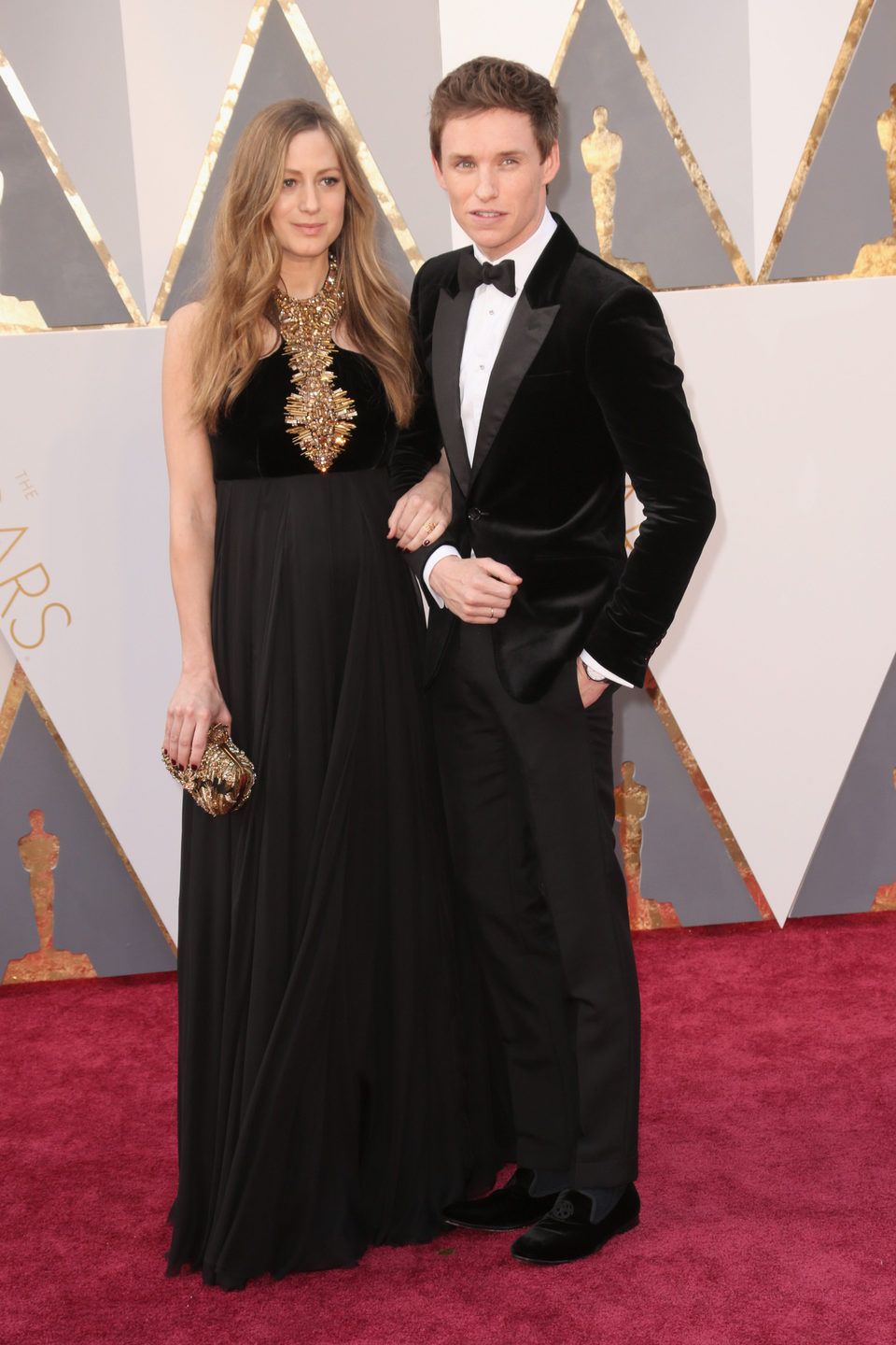 Eddie and Hannah Redmayne at the Oscars 2016 red carpet