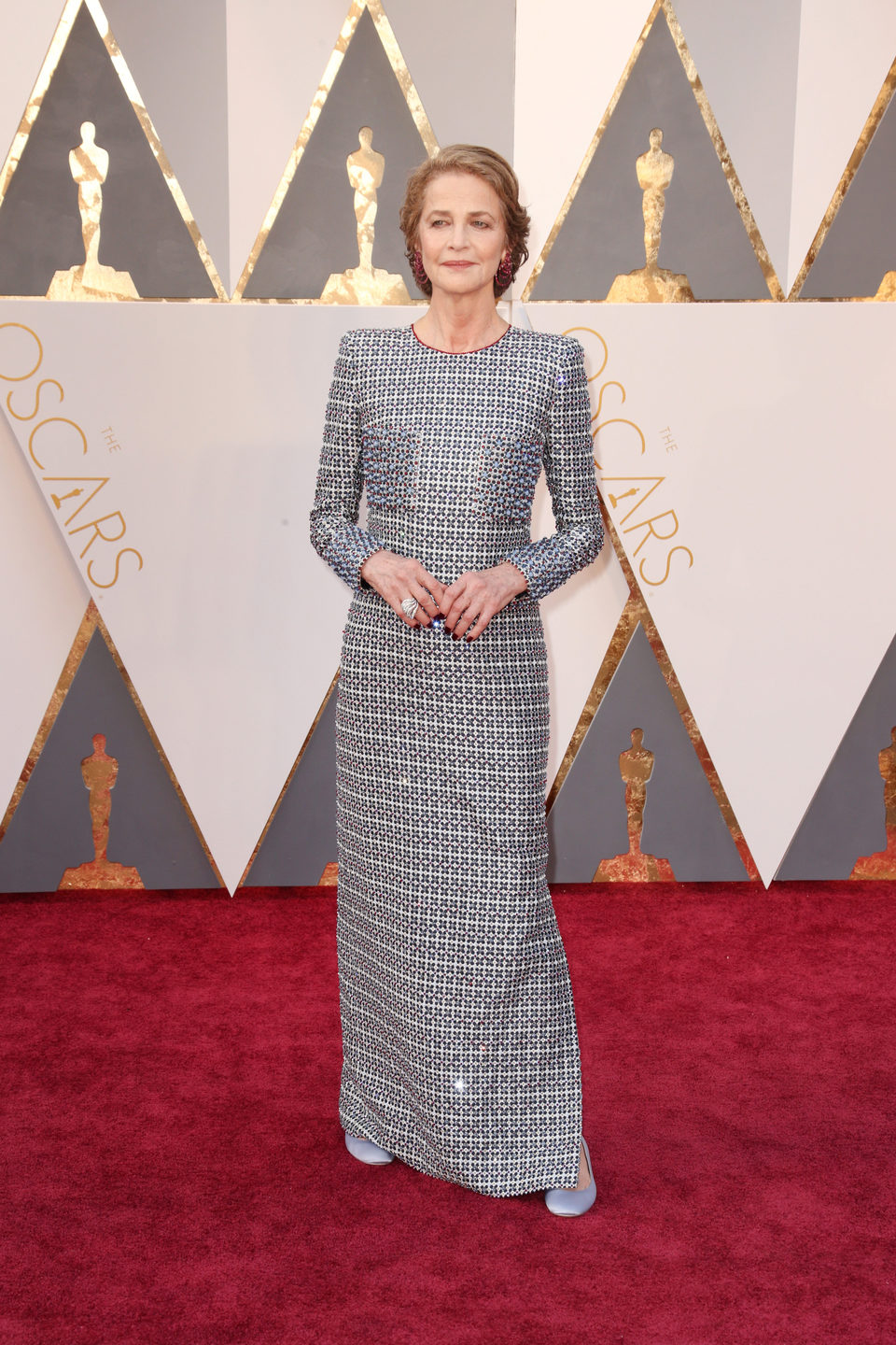 Charlotte Rampling at the Oscars 2016 red carpet