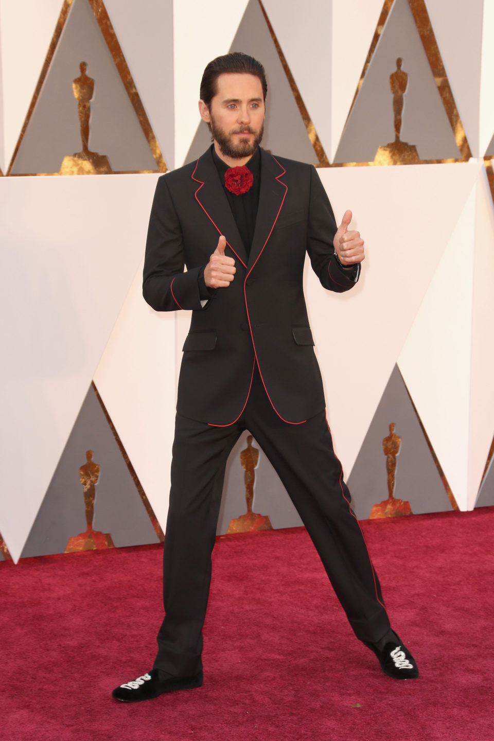 Jared Leto at the Oscars 2016 red carpet