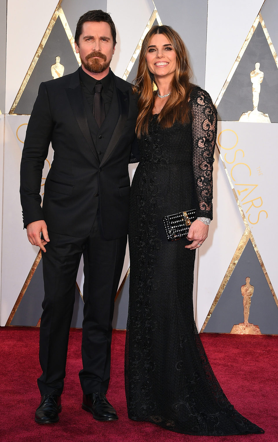 Christian Bale at the Oscars 2016 red carpet