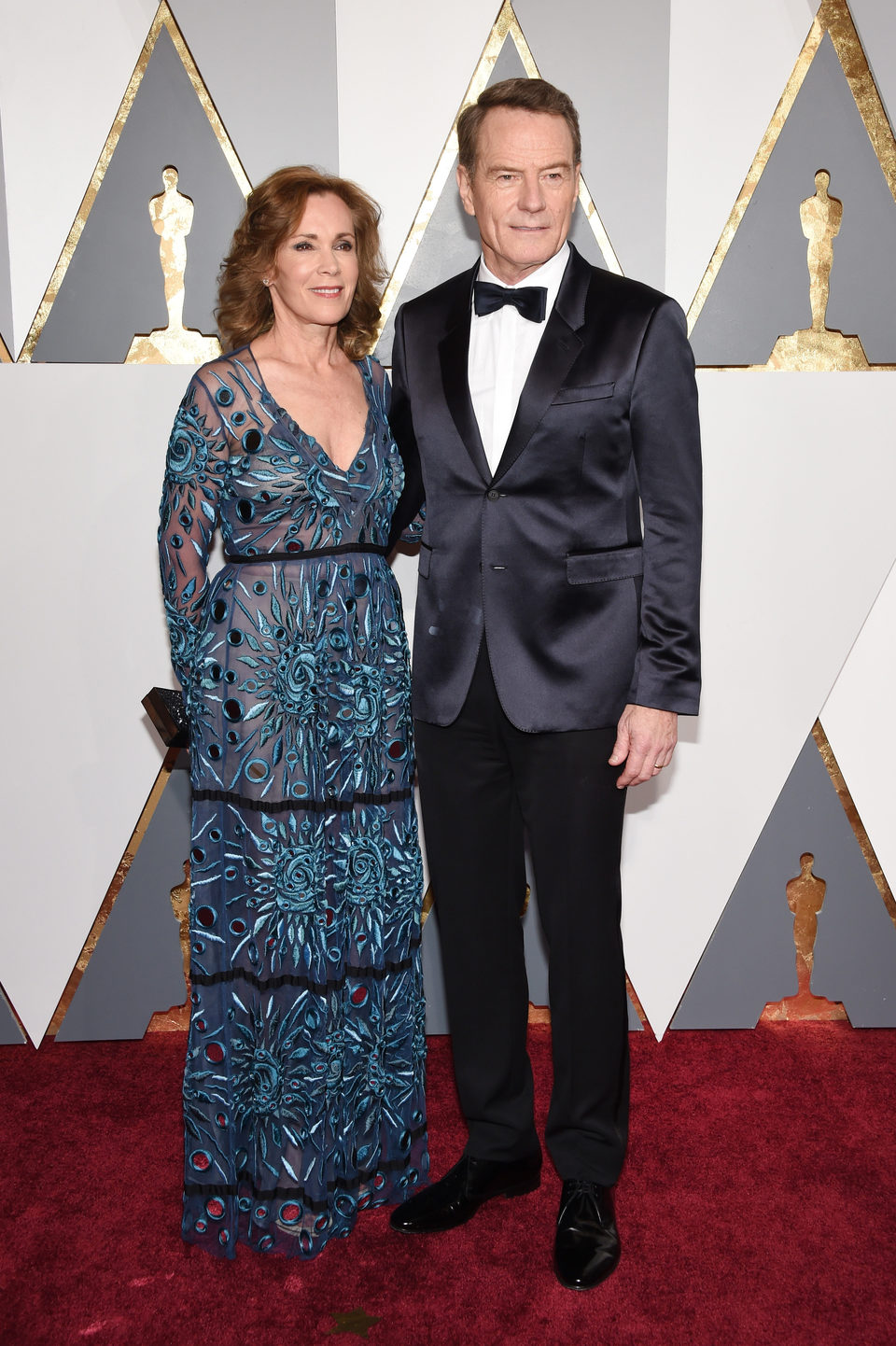 Robin Dearden and Bryan Cranston at the Oscars 2016 red carpet