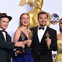 Mark Rylance, Brie Larson, Leonardo DiCaprio and Alicia Vikander Oscars 2016