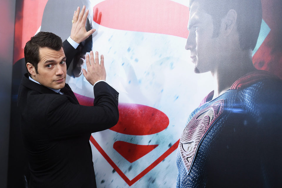 Actor Henry Cavill poses at 'Batman v Superman' Premiere in New York