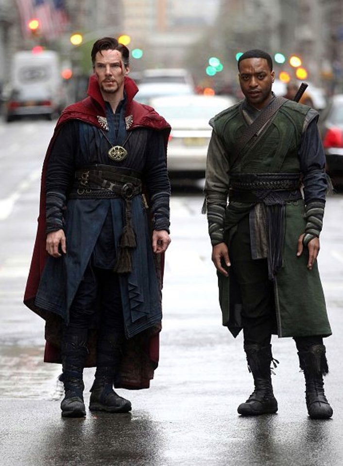 Benedict Cumberbatch and Chiwetel Ejiofor as Doctor Strange and Baron Mordo