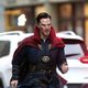 Benedict Cumberbatch running in an urban zone in 'Doctor Strange' shooting