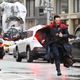 Benedict Cumberbatch running in a raining day during 'Doctor Strange' shooting