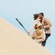 A couple dressed as the main characters of 'The Force Awakens' in a photoshoot