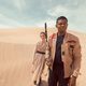 A couple as Finn and Rey from 'Star Wars: The Force Awakens'