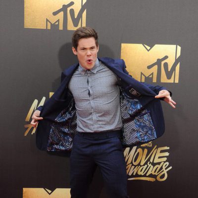 Adam DeVine at the 2016 MTV Movie Awards' red carpet