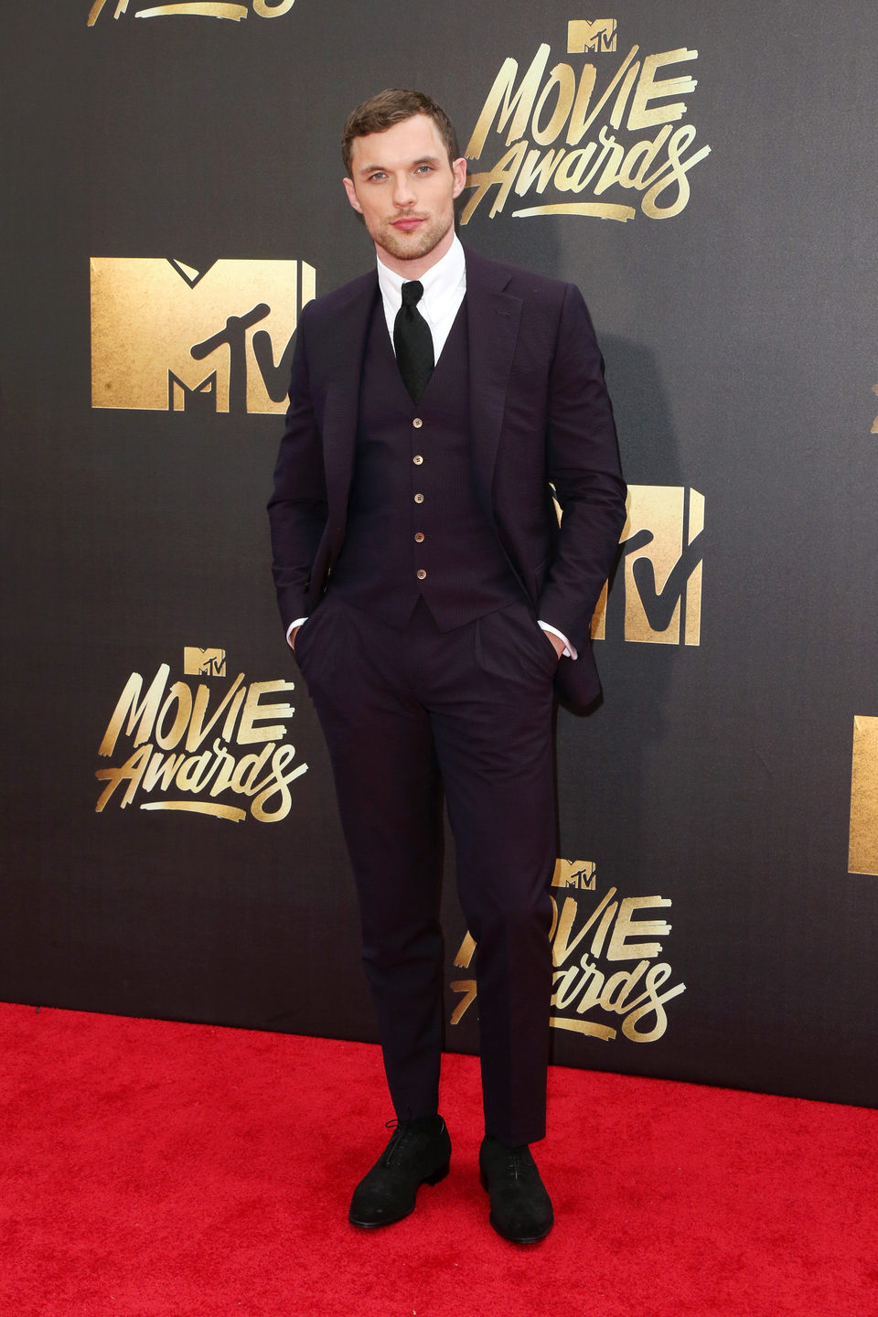 Ed Skrein at the 2016 MTV Movie Awards' red carpet