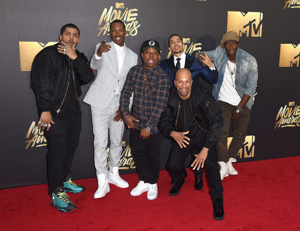 Common with other actors at the 2016 MTV Movie Awards' red carpet