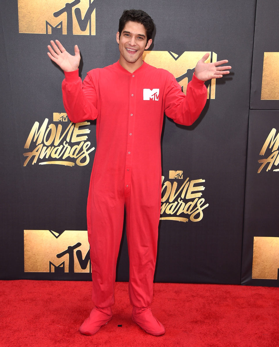 Tyler Posey at the 2016 MTV Movie Awards' red carpet