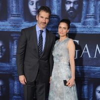 Amanda Peet and David Benioff at the premiere of 'Game of Thrones' Season Six